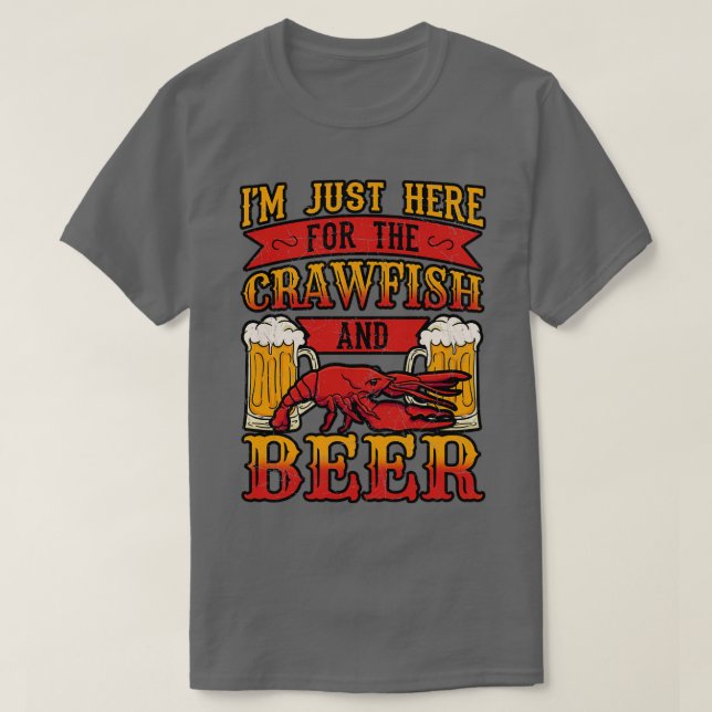 Camiseta Só Aqui Para A Lagosta E A Cerveja (Frente do Design)