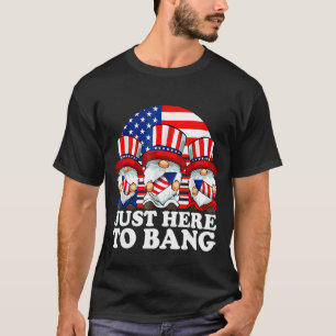 Camiseta Só Aqui Para Bang 4 De Julho, Gnomos Cujos Seguran