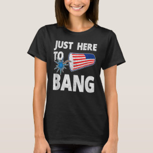 Camiseta Só Aqui Para Bang American Flag Fireworks 4º De