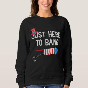 Camiseta Só Aqui Para Bang American Flag Fireworks 4º De
