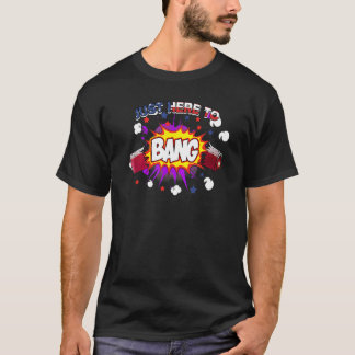 Camiseta Só Aqui Para Bang American Flag Fireworks 4º De