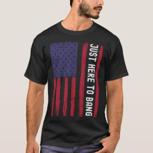 Camiseta Só Aqui Para Bang American Flag Fireworks 4th Of J