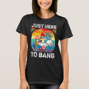 Camiseta Só Aqui Para Bang Bandeira Dos EUA 4 De Julho Fran