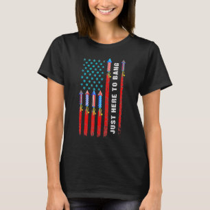 Camiseta Só Aqui Para Bang Fireworks, A Bandeira Nos Comemo