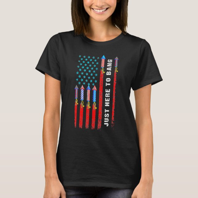 Camiseta Só Aqui Para Bang Fireworks, A Bandeira Nos Comemo (Frente)