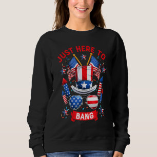 Camiseta Só Aqui Para Bater A Bandeira Americana