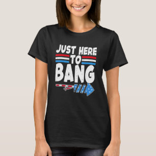 Camiseta Só Aqui Para Bater Fireworks American Flag 4º Do