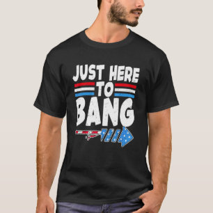 Camiseta Só Aqui Para Bater Fireworks American Flag 4º Do