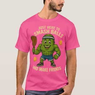 Camiseta Só Aqui Para Esmagar Bolas E Fazer Amigos Engraçad