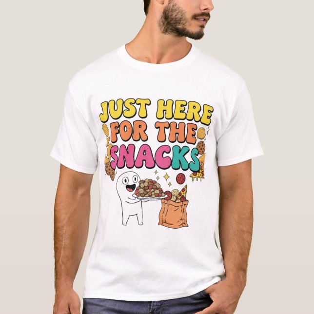 Camiseta Só Aqui Para Os Cachorros - Engraçada Comida, Tamb (Frente)