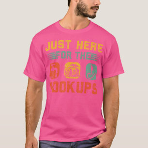 Camiseta Só Aqui Para Os Hookups Engraçados Acampamento Rv