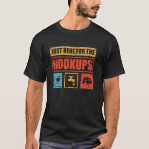 Camiseta Só Aqui Para Os Hookups Engraçados Acampando RV Lo