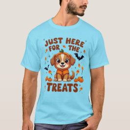 Camiseta Só Aqui Para Os Tratamentos De Halloween