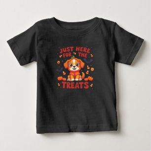Camiseta Só Aqui Para Os Tratamentos De Halloween