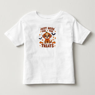 Camiseta Só Aqui Para Os Tratamentos De Halloween