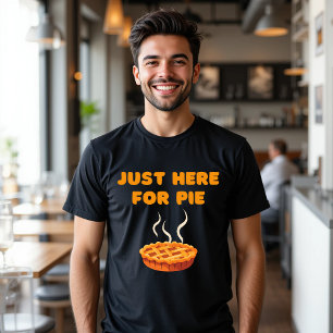 Camiseta Só Aqui Para Uma Comida Engraçada De Camiseta.