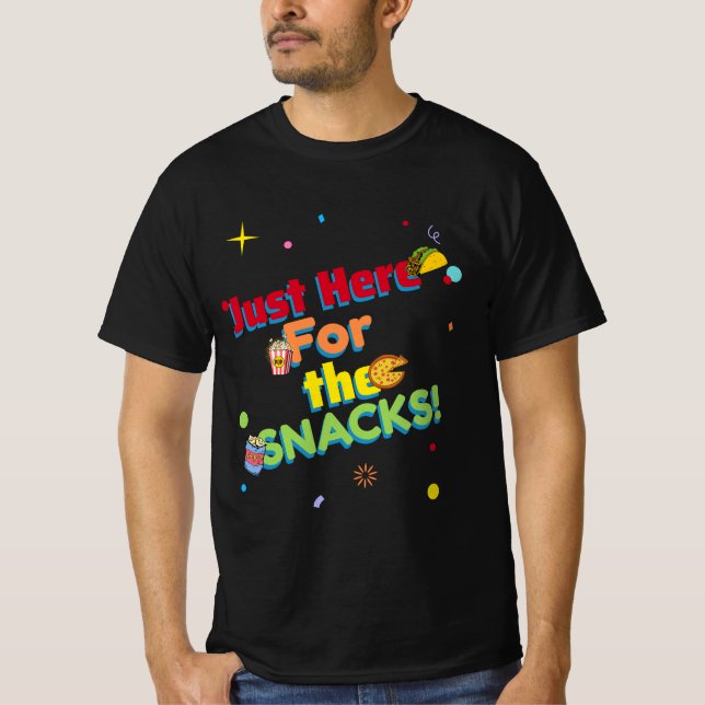 Camiseta Só aqui pelos SNACKS! Humor (Frente)