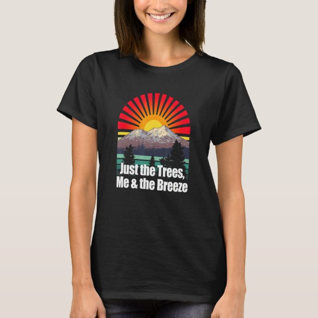 Camiseta Só As Árvores Me O Acampamento Introduzido No Camp (Frente)