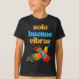 Camiseta Só Boas Vibrações - Espanhol Colorido Mexicano