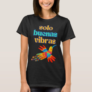 Camiseta Só Boas Vibrações - Positivo Espanhol Colorido Mex