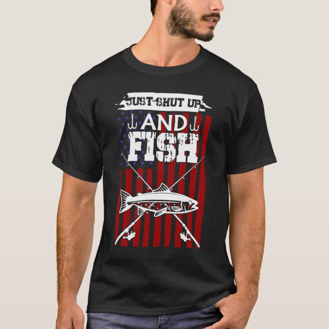 Camiseta Só Calar a Boca e Pescar (Frente)