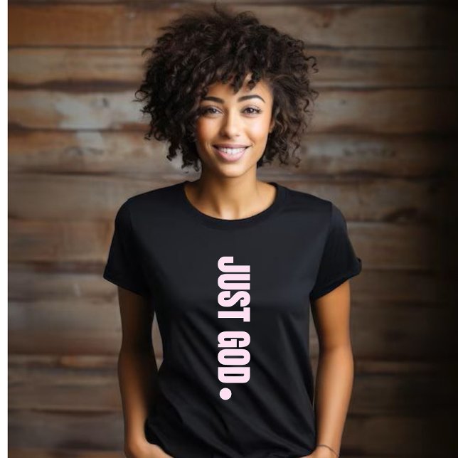 Camiseta Só Deus. -Cor de Rosa (Criador carregado)