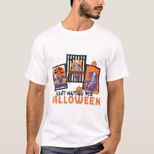 Camiseta Só Esperando as Vibrações de Outono de Halloween
