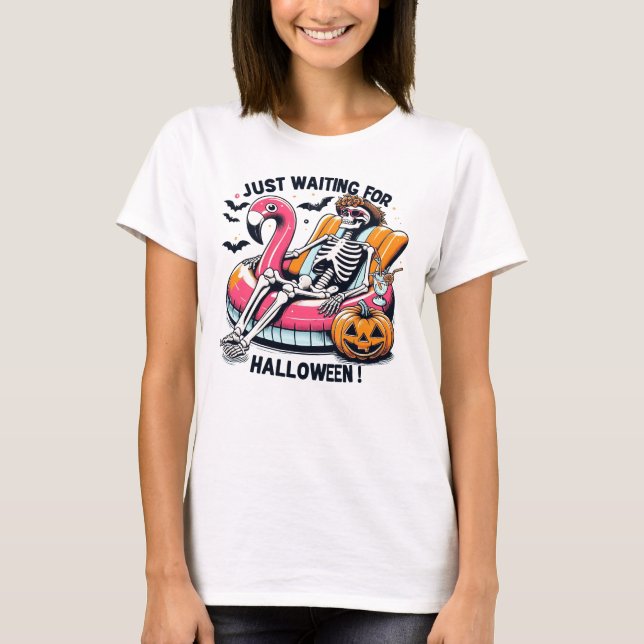 Camiseta Só Esperando Design Halloween (Frente)