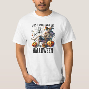 Camiseta Só esperando por halloween Rex