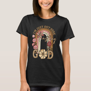 Camiseta Só estou aqui confiando em Deus, um Jesus cristão