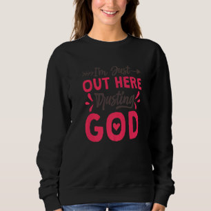 Camiseta Só Estou Aqui Confiante Em Deus Cristão Jesus Cren