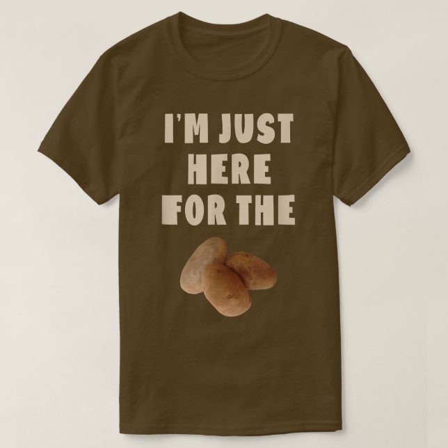Camiseta Só estou aqui para a Batata Engraçada. (Frente do Design)