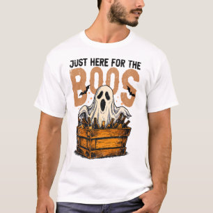 Camiseta Só Estou Aqui para as Vaias de Halloween