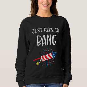 Camiseta Só estou aqui para bater a 4 de julho, na lição de