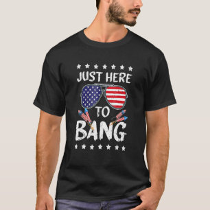 Camiseta Só estou aqui para bater na bandeira dos Estados U