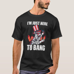 Camiseta Só estou aqui para bater o fogo de artifício da Am