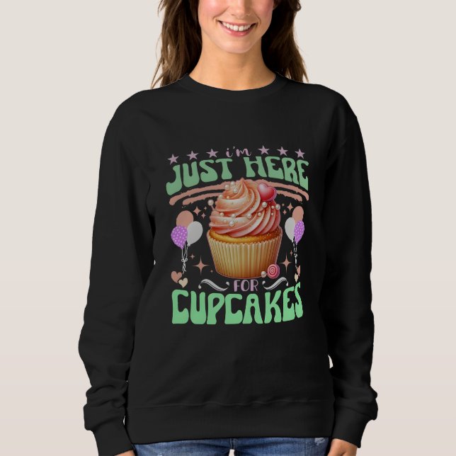 Camiseta só estou aqui para cupcakes (Frente)