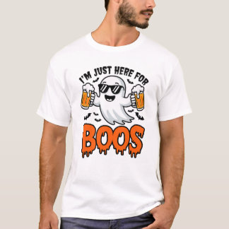 Camiseta Só estou aqui para o Boos Cute Ghost Halloween Co