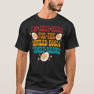 Camiseta Só Estou Aqui Para O Drama V Da Família De Ovos.