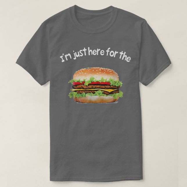 Camiseta Só estou aqui para o Hamburger (Frente do Design)