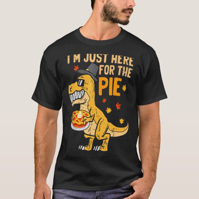 Camiseta Só estou aqui para o Pie Thanksanding Pumpkin (Frente)