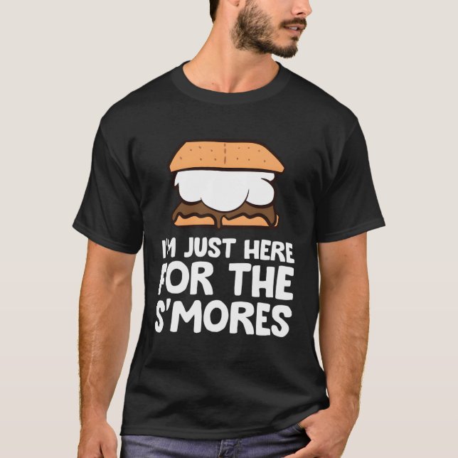 Camiseta Só Estou Aqui Para O Smores Campfire S'Mores (Frente)