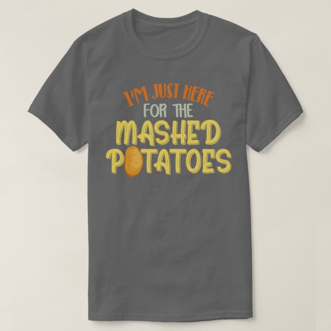 Camiseta Só Estou Aqui Para O Xmas De Batatas Lavadas. (Frente do Design)