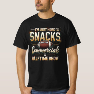 Camiseta Só estou aqui para os comerciais de lanches no mei