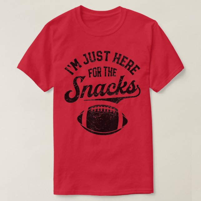 Camiseta Só estou aqui para os salgadinhos. (Frente do Design)
