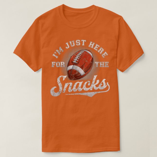 Camiseta Só estou aqui para os salgadinhos. (Frente do Design)