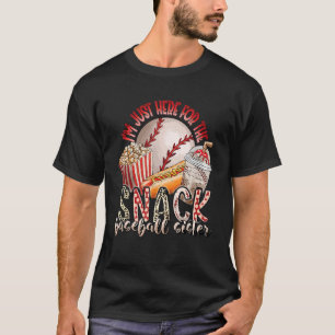 Camiseta Só estou aqui para os Snacks Irmã Beisebol