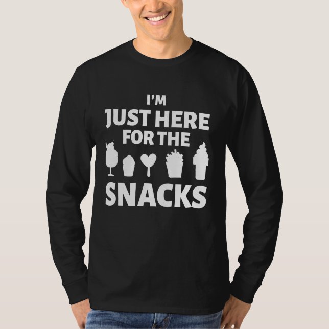 Camiseta Só estou aqui para os Snacks Roupa (Frente)