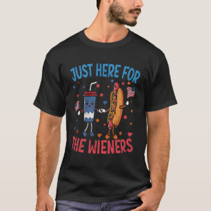 Camiseta Só Estou Aqui Para Os Wieners 4 De Julho Patrioti