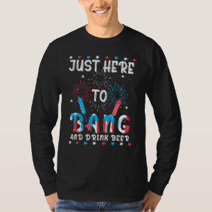 Camiseta Só estou aqui para pegar o quarto de julho
